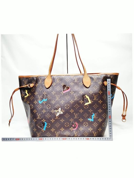 Authentic Louis Vuitton Neverfull MM Monogram Graffiti Tote Bag LV 